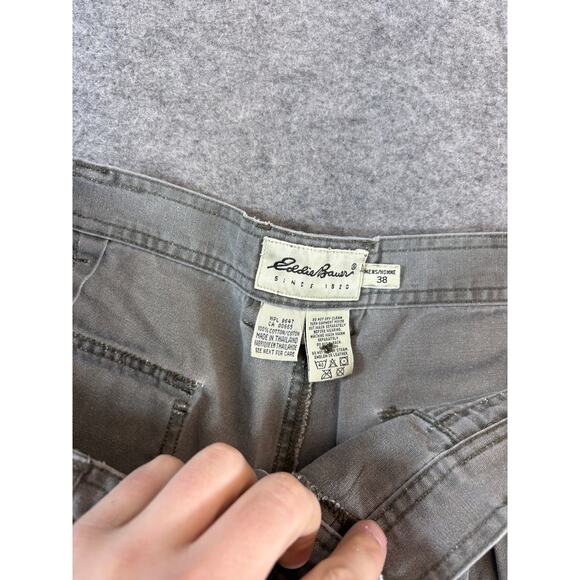 VINTAGE Eddie Bauer Cargo Shorts Mens 38 Gray Utility Tactical Hiking Outdoor - Picture 6 of 7